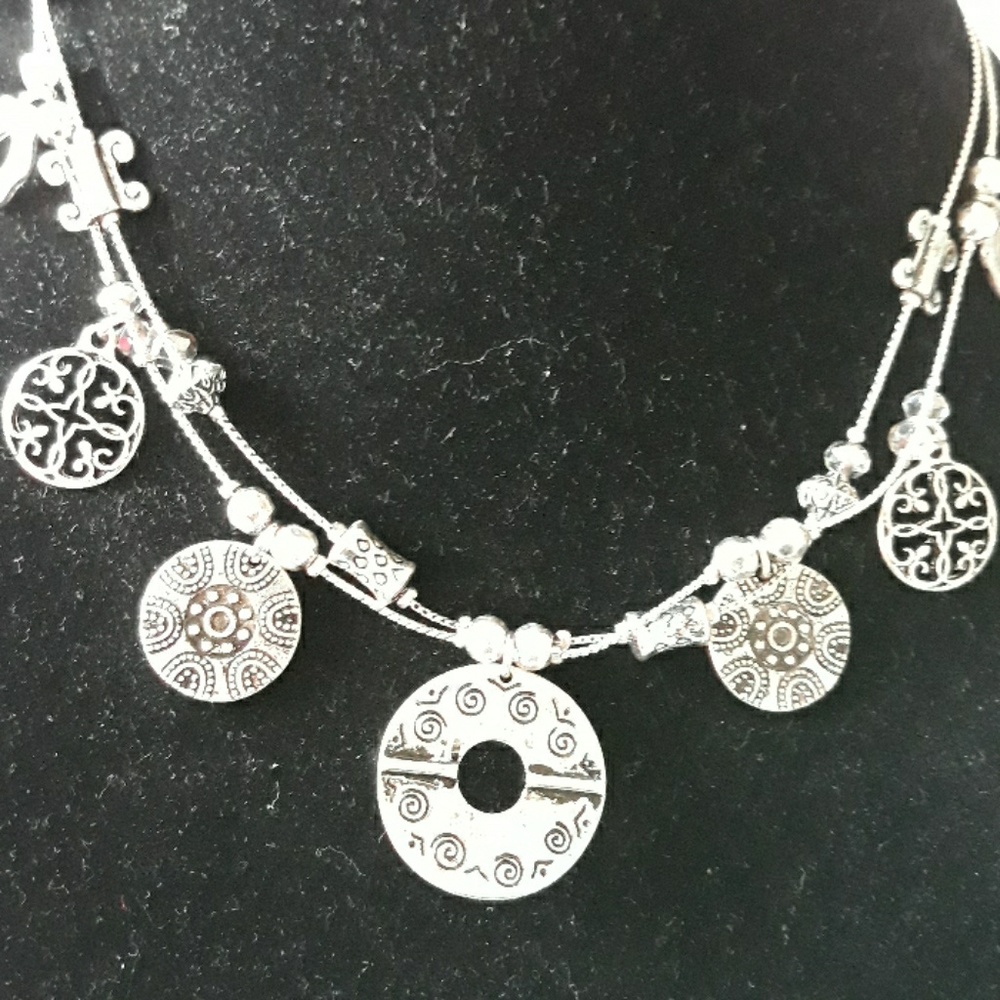 Art deco one kind metal necklace Australia